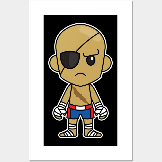 Chibi Sagat Wall Art by Chibi Pops